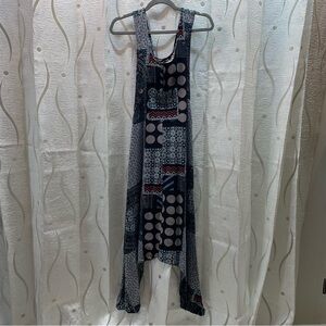 Zanzea Patchwork Print Jumpsuit Women‎ XL Multicolor Excellent Boho Wide Leg